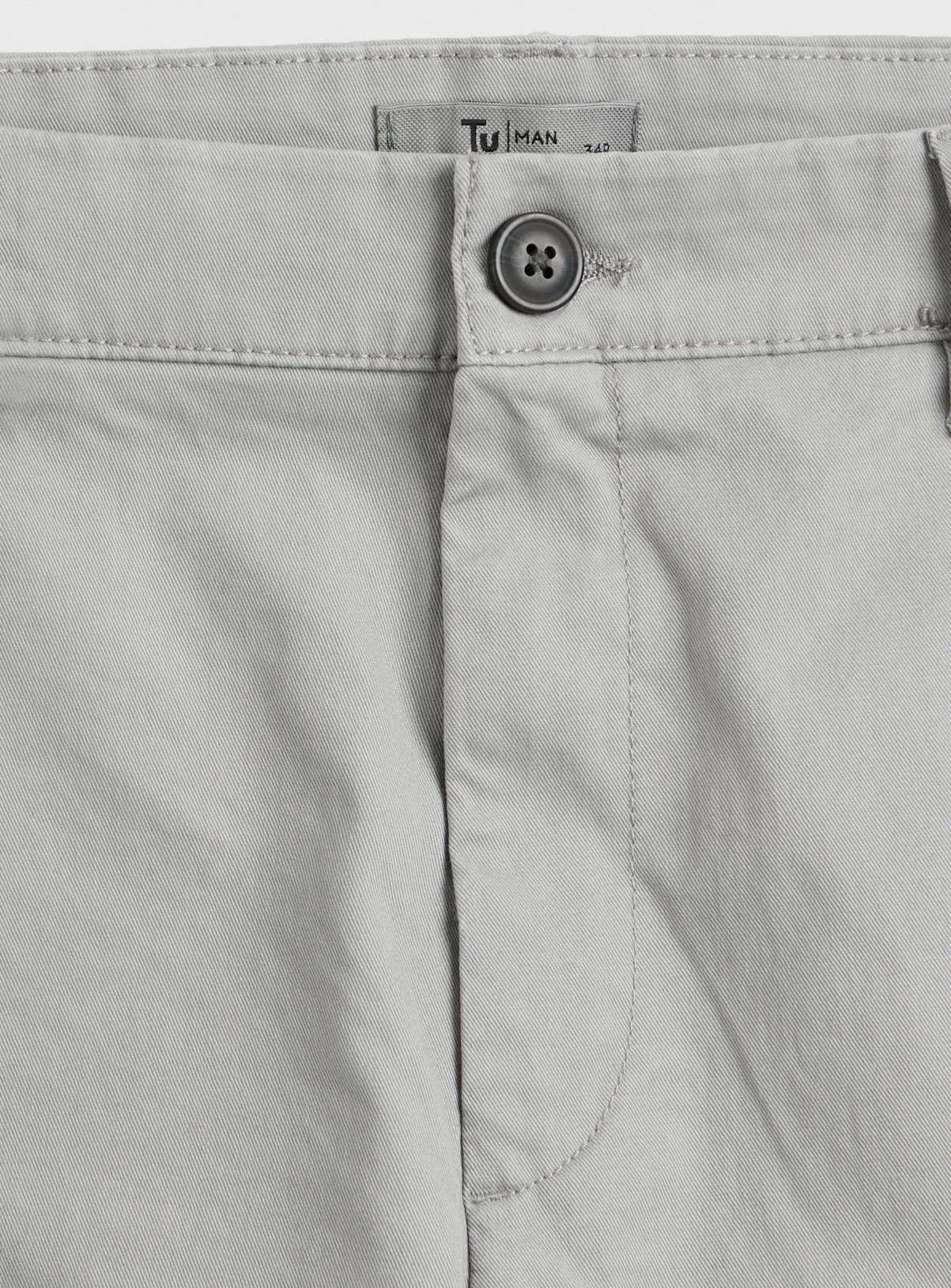 Light Grey Straight Leg Chino Trousers 40R - Image 4 thumbnail